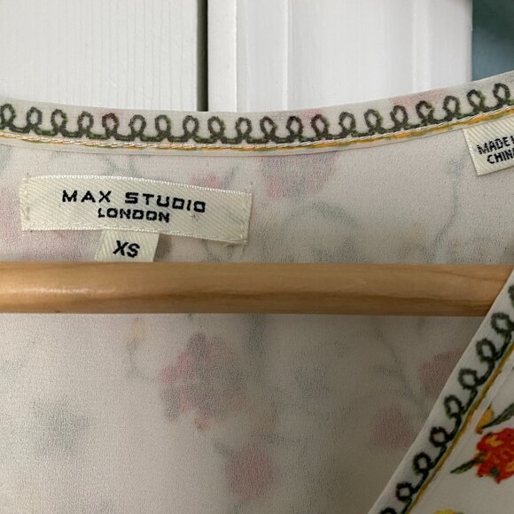 MAX STUDIO Floral Sleeve Midi Dress(XS) - Picture 3 of 10